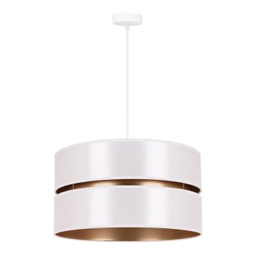 Duolla - Candeeiro suspenso DUO 1xE27/15W/230V diâmetro 40 cm branco/dourado