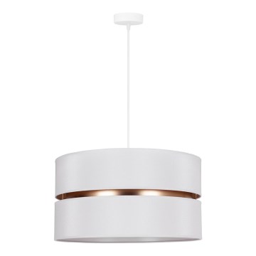 Duolla - Candeeiro suspenso DUO 1xE27/15W/230V diâmetro 40 cm branco/dourado