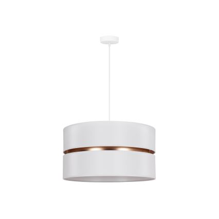 Duolla - Candeeiro suspenso DUO 1xE27/15W/230V diâmetro 40 cm branco/dourado