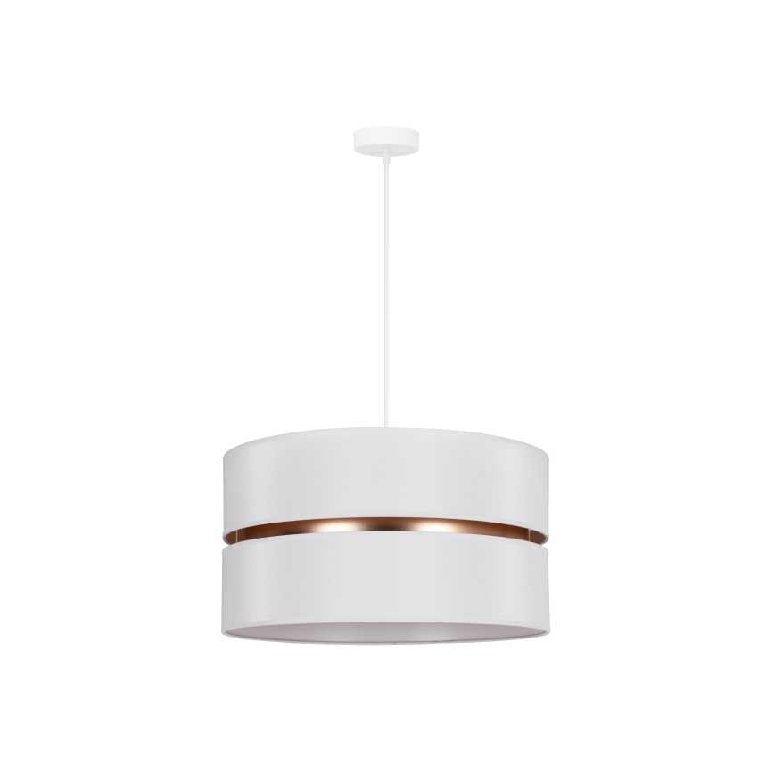 Duolla - Candeeiro suspenso DUO 1xE27/15W/230V diâmetro 40 cm branco/dourado