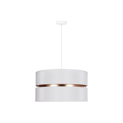 Duolla - Candeeiro suspenso DUO 1xE27/15W/230V diâmetro 40 cm branco/dourado