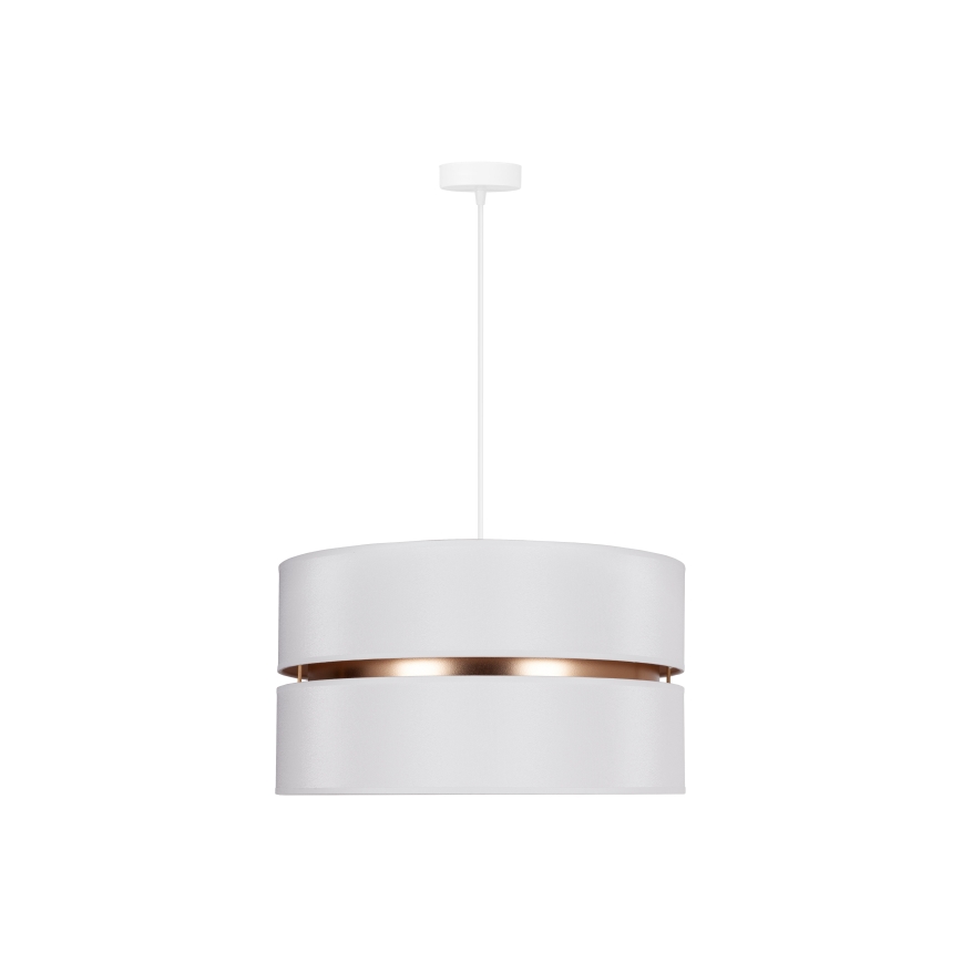 Duolla - Candeeiro suspenso DUO 1xE27/15W/230V diâmetro 40 cm branco/dourado