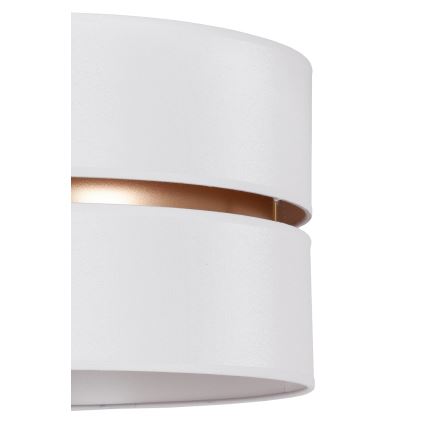 Duolla - Candeeiro suspenso DUO 1xE27/15W/230V diâmetro 40 cm branco/dourado