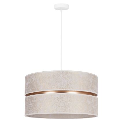 Duolla - Candeeiro suspenso DUO 1xE27/15W/230V diâmetro 40 cm branco/dourado