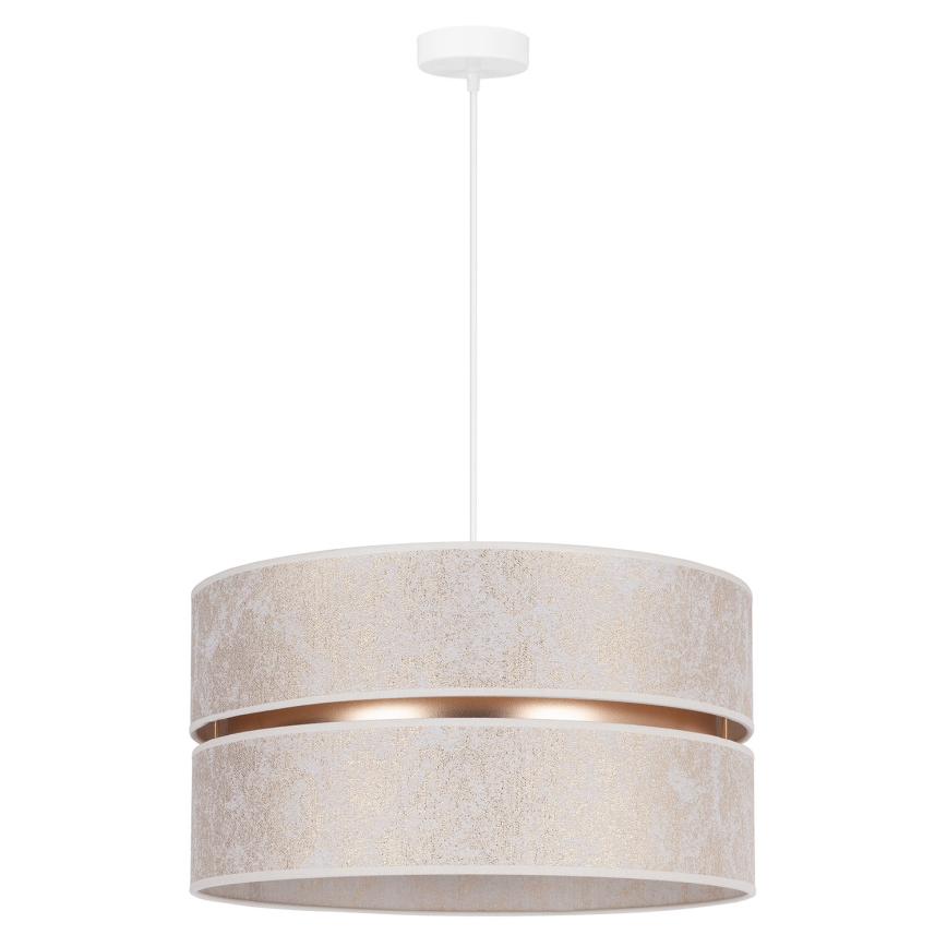 Duolla - Candeeiro suspenso DUO 1xE27/15W/230V diâmetro 40 cm branco/dourado