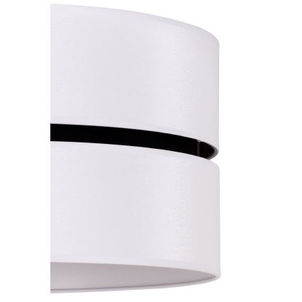 Duolla - Candeeiro suspenso DUO 1xE27/15W/230V diâmetro 40 cm branco/preto