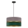 Duolla - Candeeiro suspenso DUO 1xE27/15W/230V diâmetro 40 cm cinzento/verde/dourado