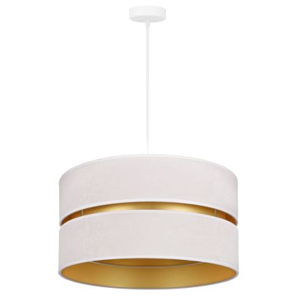 Duolla - Candeeiro suspenso DUO 1xE27/15W/230V diâmetro 40 cm creme/dourado