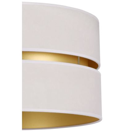 Duolla - Candeeiro suspenso DUO 1xE27/15W/230V diâmetro 40 cm creme/dourado