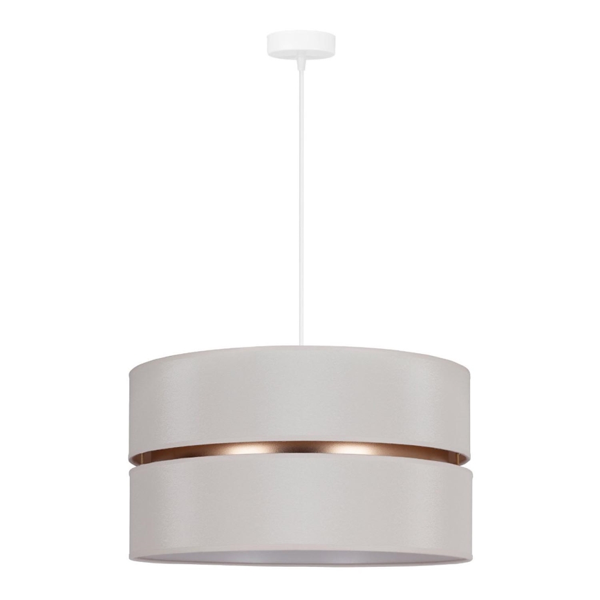 Duolla - Candeeiro suspenso DUO 1xE27/15W/230V diâmetro 40 cm creme/dourado