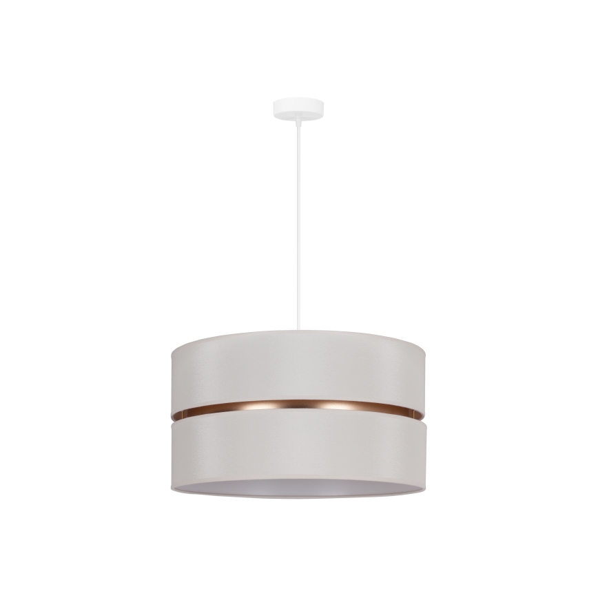 Duolla - Candeeiro suspenso DUO 1xE27/15W/230V diâmetro 40 cm creme/dourado