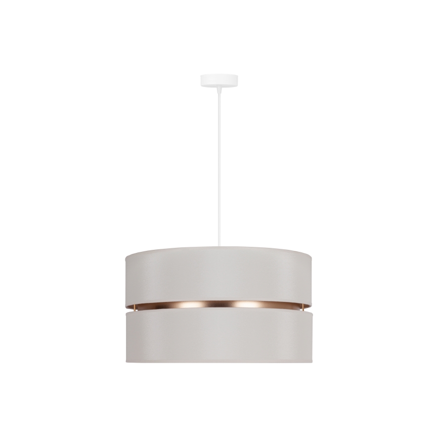 Duolla - Candeeiro suspenso DUO 1xE27/15W/230V diâmetro 40 cm creme/dourado