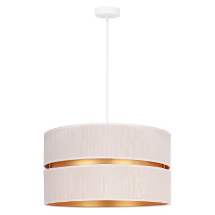 Duolla - Candeeiro suspenso DUO 1xE27/15W/230V diâmetro 40 cm creme/dourado