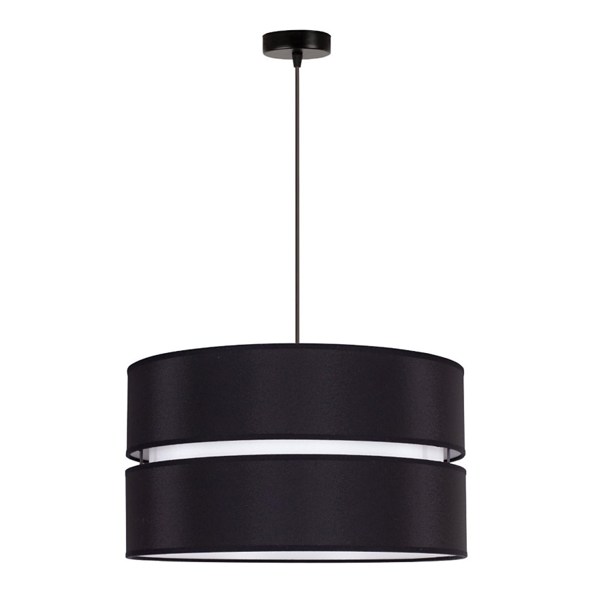 Duolla - Candeeiro suspenso DUO 1xE27/15W/230V diâmetro 40 cm preto/branco