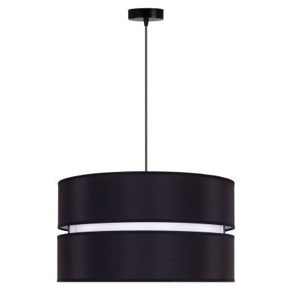 Duolla - Candeeiro suspenso DUO 1xE27/15W/230V diâmetro 40 cm preto/branco