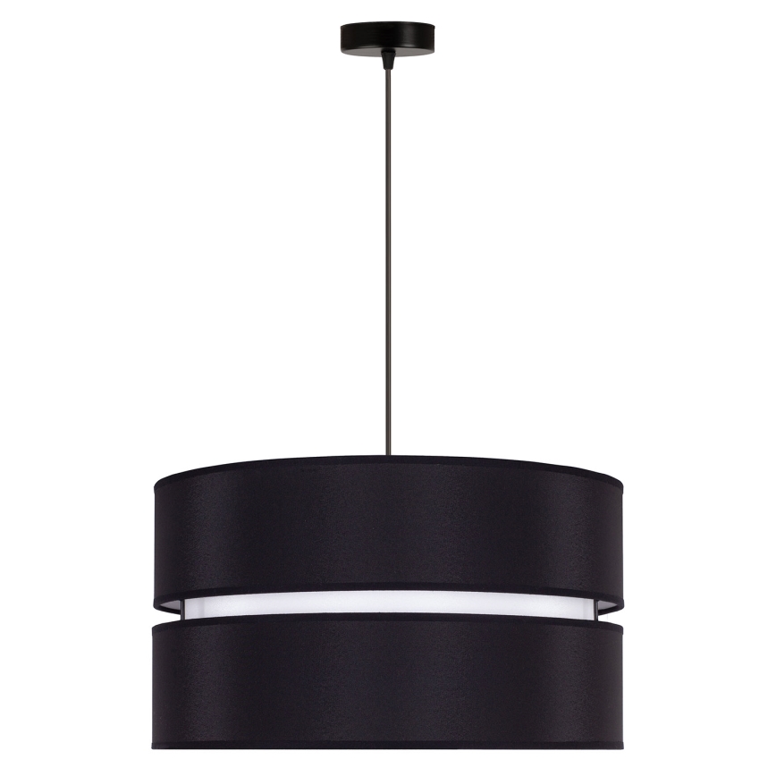 Duolla - Candeeiro suspenso DUO 1xE27/15W/230V diâmetro 40 cm preto/branco