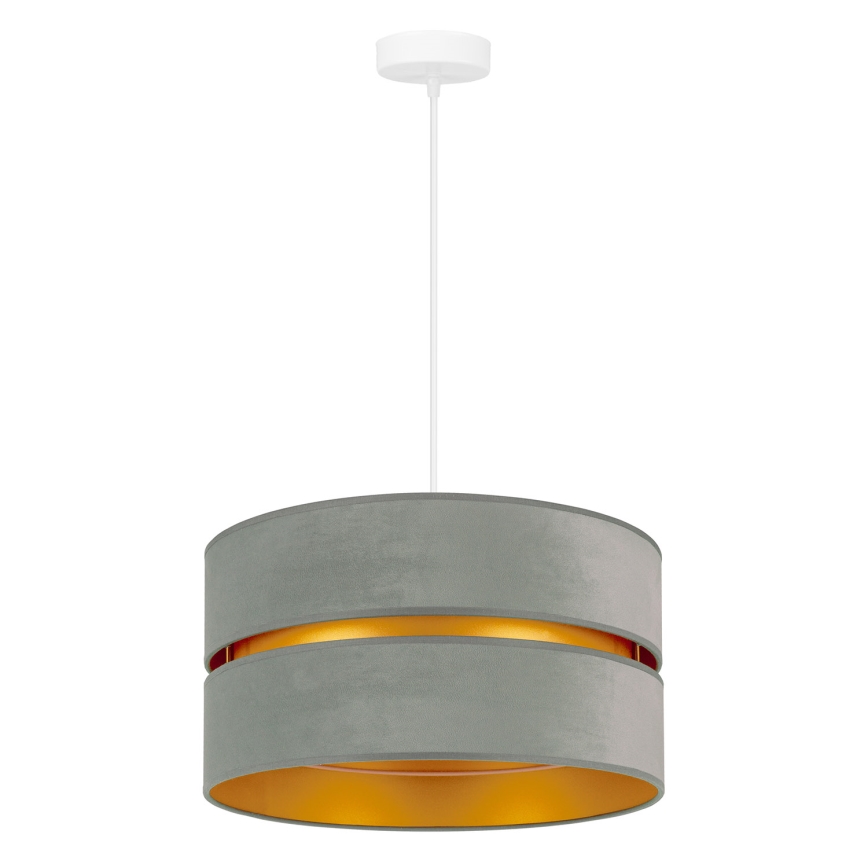 Duolla - Candeeiro suspenso DUO 1xE27/15W/230V diâmetro 40 cm verde claro/dourado