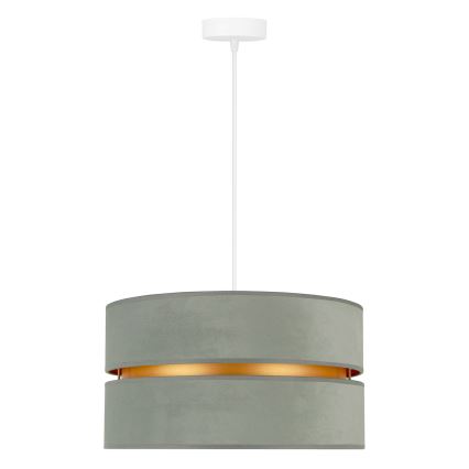 Duolla - Candeeiro suspenso DUO 1xE27/15W/230V diâmetro 40 cm verde claro/dourado