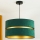 Duolla - Candeeiro suspenso DUO 1xE27/15W/230V diâmetro 40 cm verde/dourado