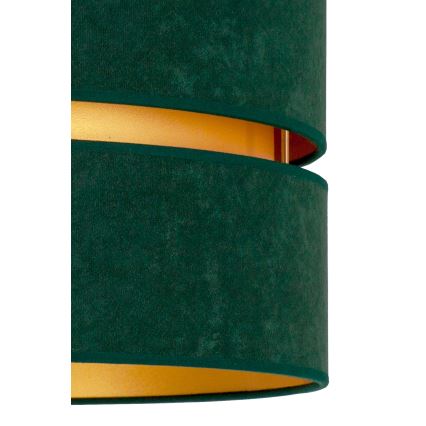 Duolla - Candeeiro suspenso DUO 1xE27/15W/230V diâmetro 40 cm verde/dourado
