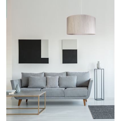 Duolla - Candeeiro suspenso ESSEX 1xE27/40W/230V diâmetro 45 cm prateado