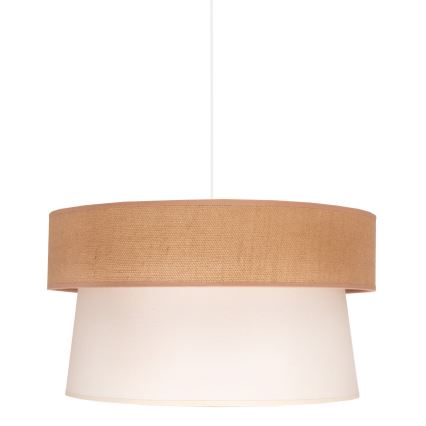 Duolla - Candeeiro suspenso ETNIC 1xE27/40W/230V diâmetro 45 cm creme/bege