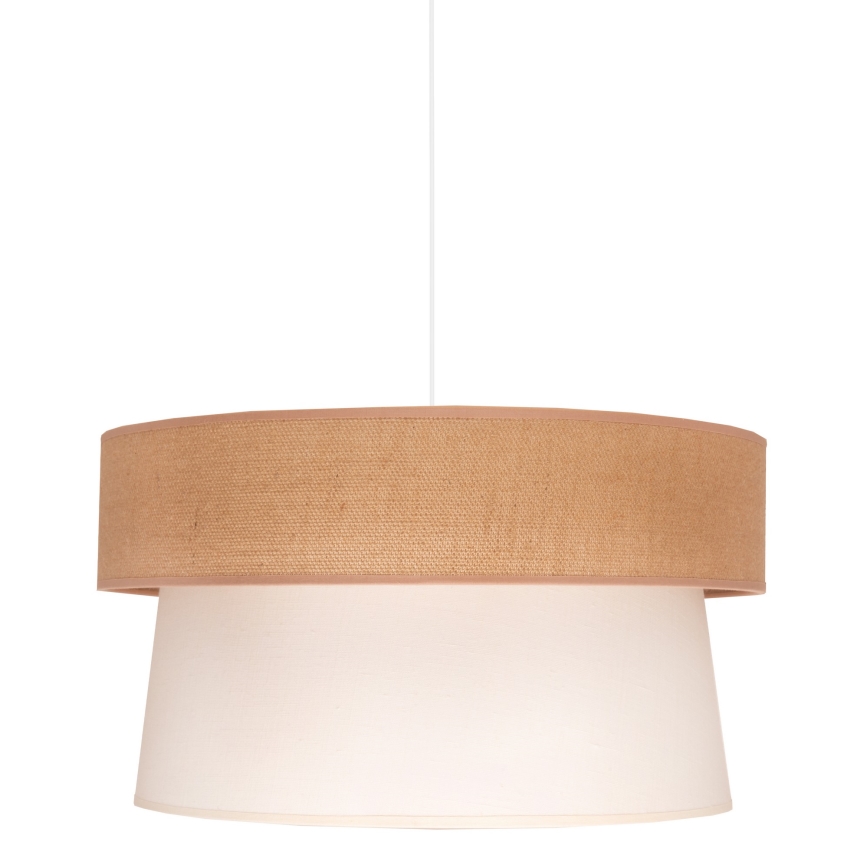 Duolla - Candeeiro suspenso ETNIC 1xE27/40W/230V diâmetro 45 cm creme/bege