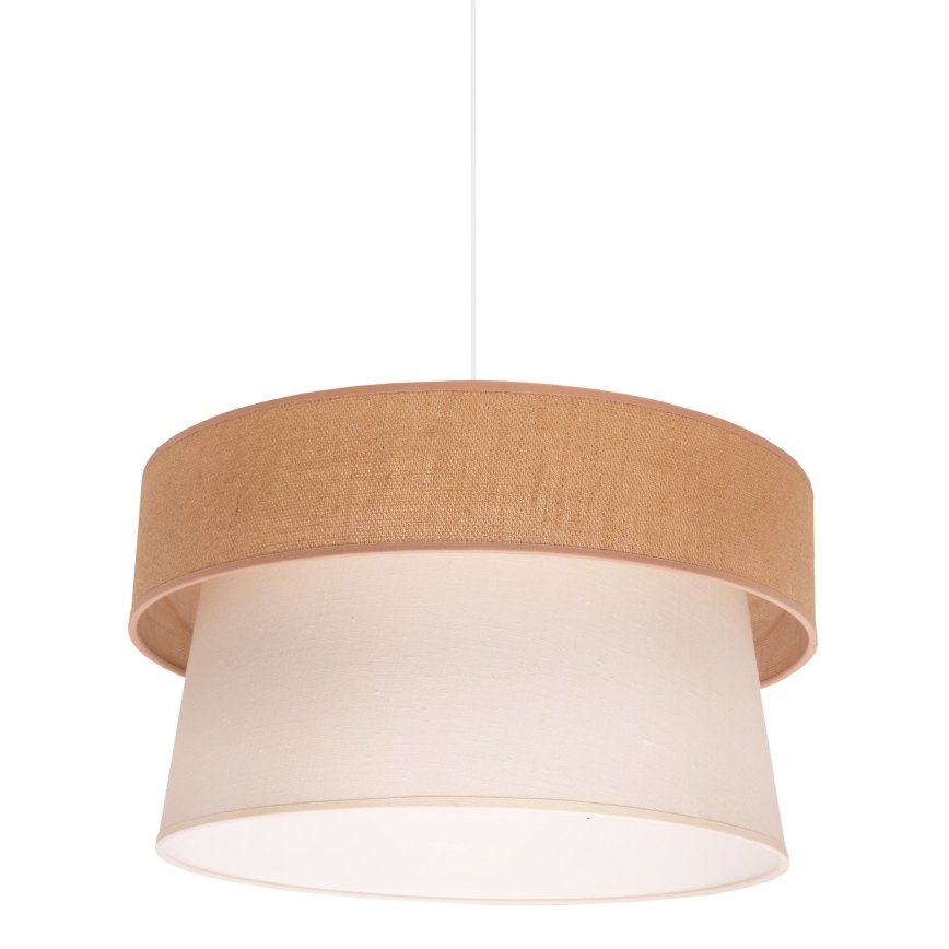 Duolla - Candeeiro suspenso ETNIC 1xE27/40W/230V diâmetro 45 cm creme/bege