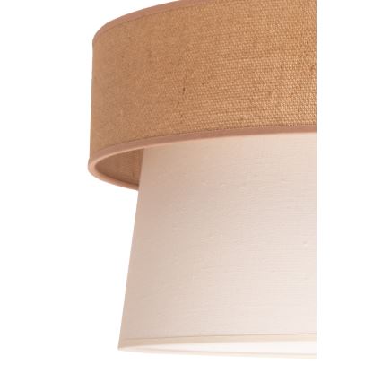 Duolla - Candeeiro suspenso ETNIC 1xE27/40W/230V diâmetro 45 cm creme/bege