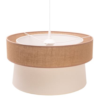 Duolla - Candeeiro suspenso ETNIC 1xE27/40W/230V diâmetro 45 cm creme/bege