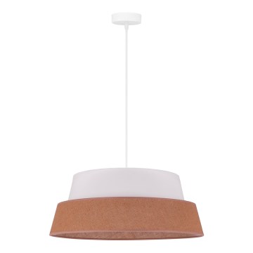 Duolla - Candeeiro suspenso GALAXY 1xE27/15W/230V diâmetro 50 cm castanho/branco