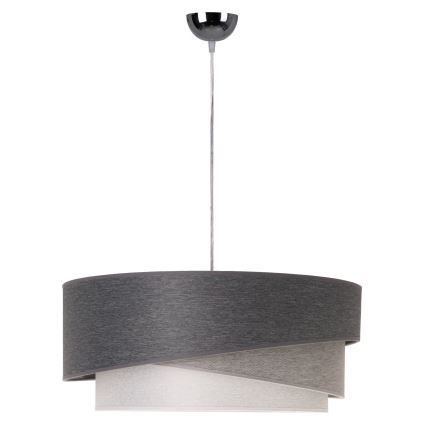 Duolla - Candeeiro suspenso KOBO 1xE27/15W/230V diâmetro 45 cm antracite/cinzento/branco