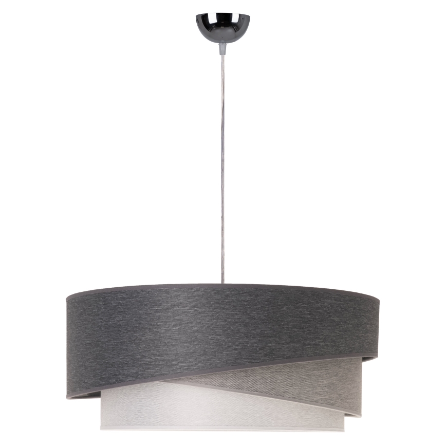 Duolla - Candeeiro suspenso KOBO 1xE27/15W/230V diâmetro 45 cm antracite/cinzento/branco