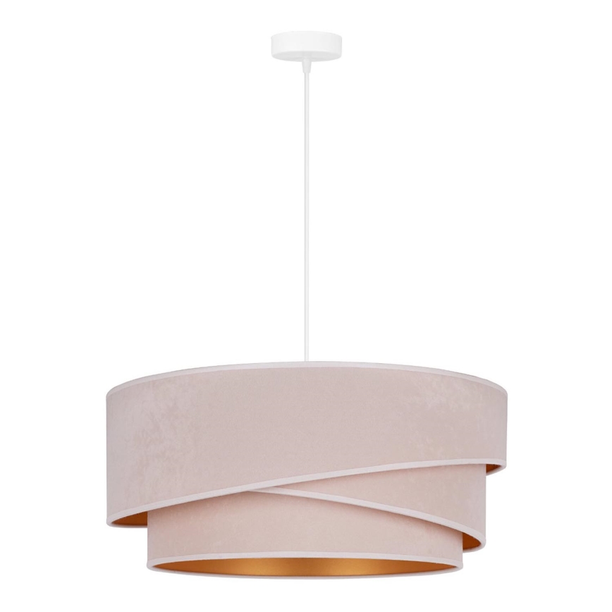 Duolla - Candeeiro suspenso KOBO 1xE27/15W/230V diâmetro 45 cm creme/dourado