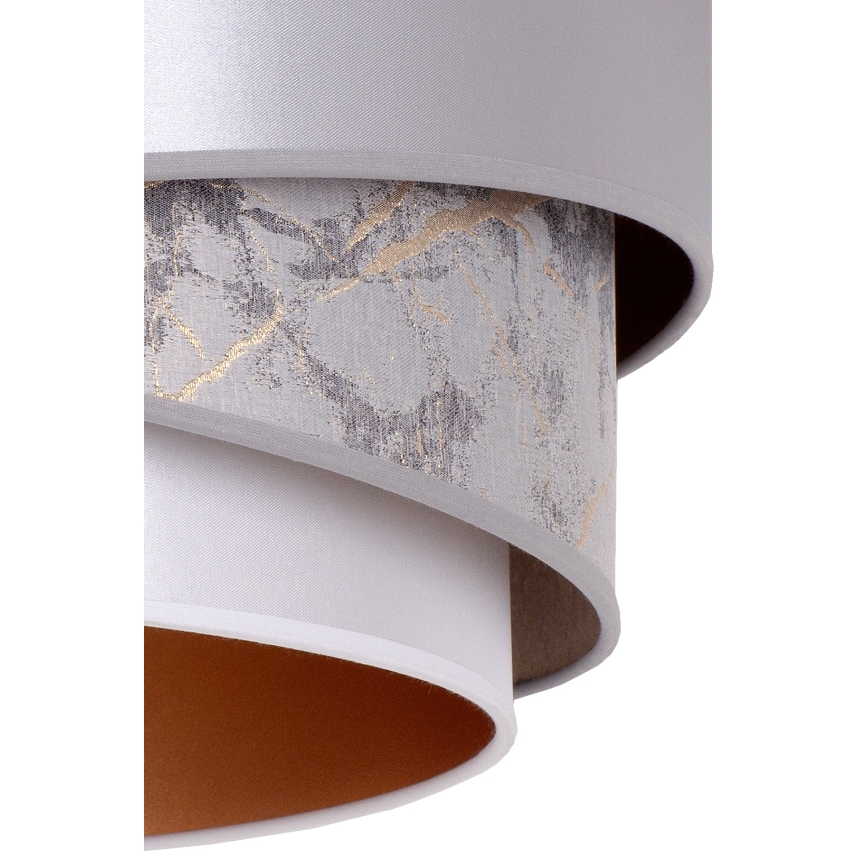 Duolla - Candeeiro suspenso KOBO 1xE27/15W/230V diâmetro 45 cm prateado/dourado