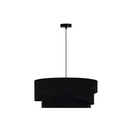 Duolla - Candeeiro suspenso KOBO 1xE27/15W/230V diâmetro 45 cm preto/dourado