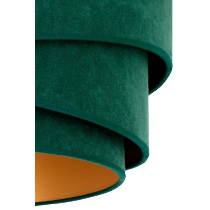 Duolla - Candeeiro suspenso KOBO 1xE27/15W/230V diâmetro 45 cm verde/dourado