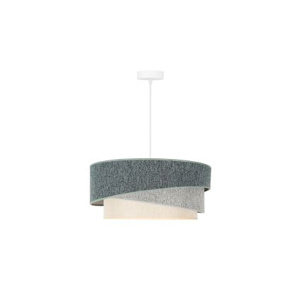 Duolla - Candeeiro suspenso KOBO ECO RECYCLING 1xE27/15W/230V diâmetro 45 cm verde/cinzento/creme