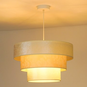 Duolla - Candeeiro suspenso LUNETA 1xE27/40W/230V diâmetro 45 cm creme