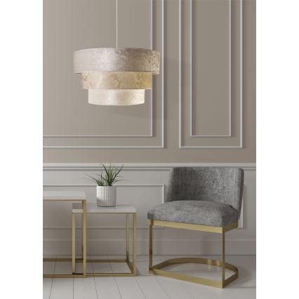 Duolla - Candeeiro suspenso LUNETA 1xE27/40W/230V diâmetro 45 cm creme