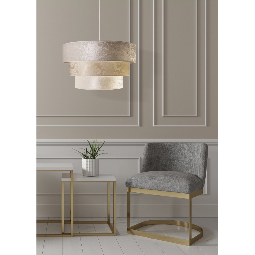 Duolla - Candeeiro suspenso LUNETA 1xE27/40W/230V diâmetro 45 cm creme