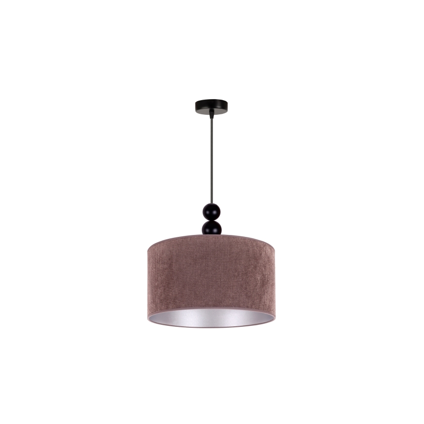 Duolla - Candeeiro suspenso LYON 1xE27/15W/230V diâmetro 40 cm castanho