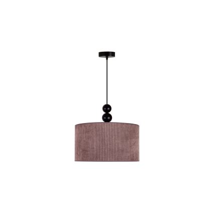 Duolla - Candeeiro suspenso LYON 1xE27/15W/230V diâmetro 40 cm castanho