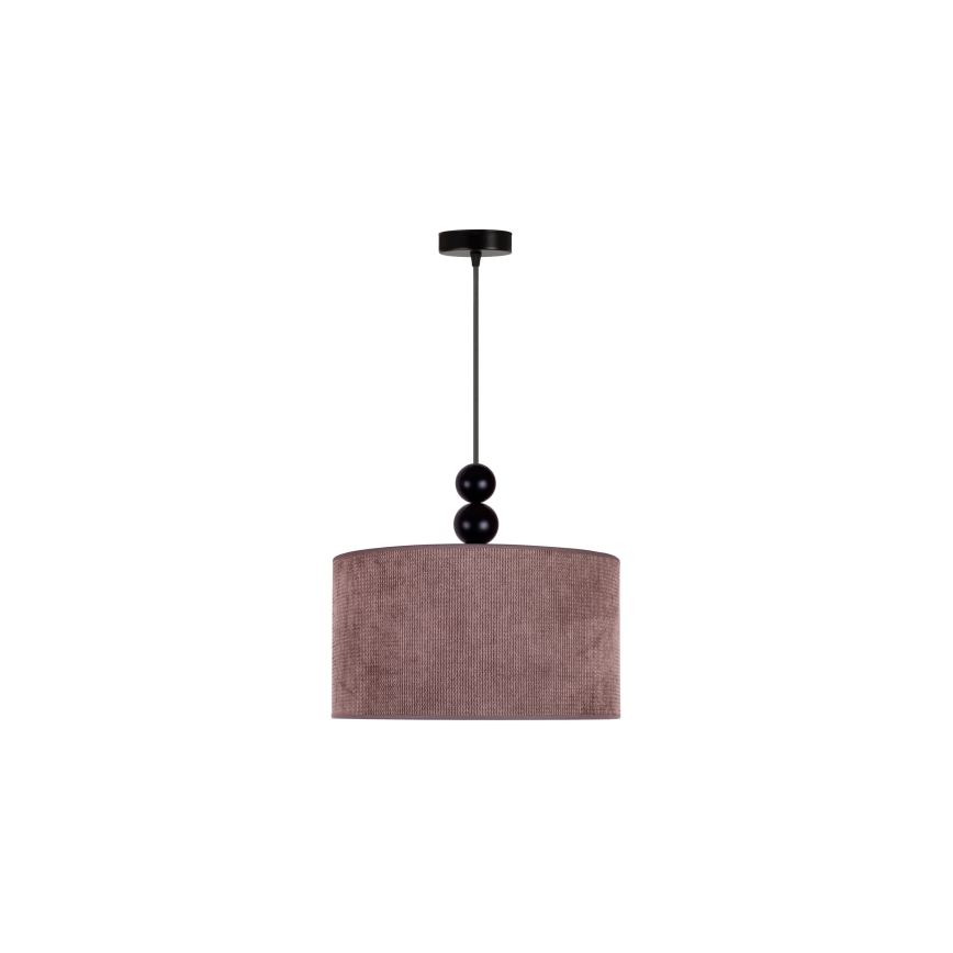 Duolla - Candeeiro suspenso LYON 1xE27/15W/230V diâmetro 40 cm castanho