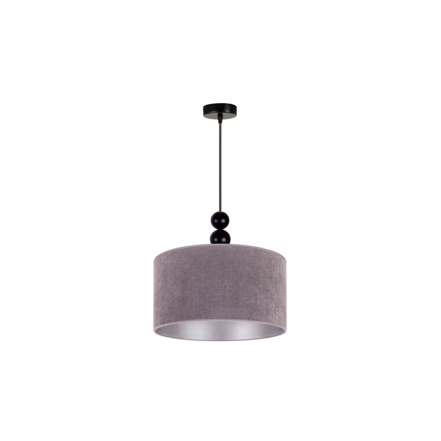 Duolla - Candeeiro suspenso LYON 1xE27/15W/230V diâmetro 40 cm cinzento