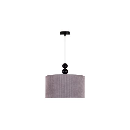 Duolla - Candeeiro suspenso LYON 1xE27/15W/230V diâmetro 40 cm cinzento