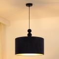 Duolla - Candeeiro suspenso LYON 1xE27/15W/230V diâmetro 40 cm preto
