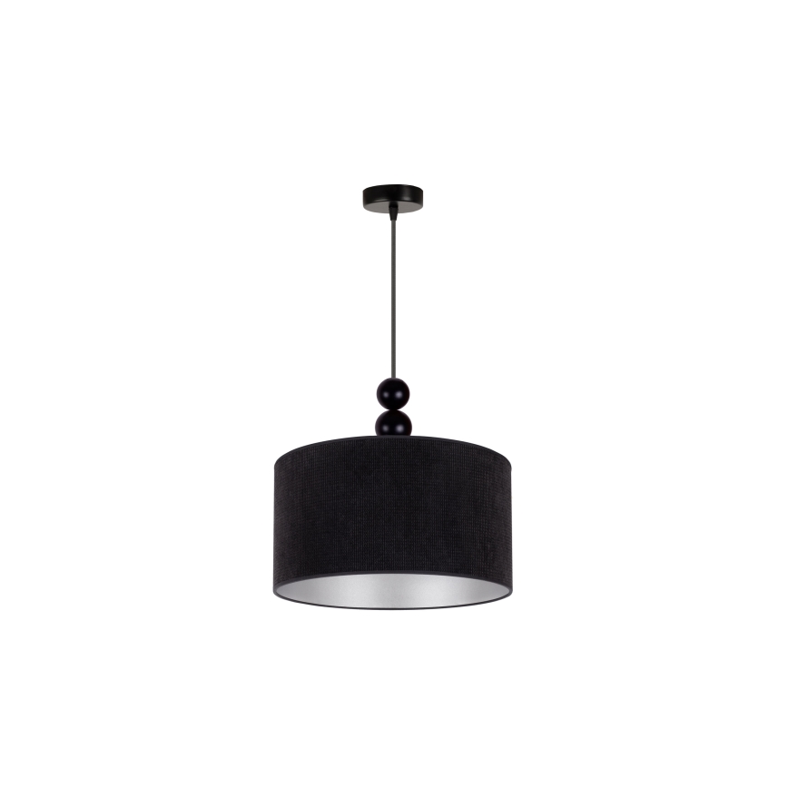 Duolla - Candeeiro suspenso LYON 1xE27/15W/230V diâmetro 40 cm preto
