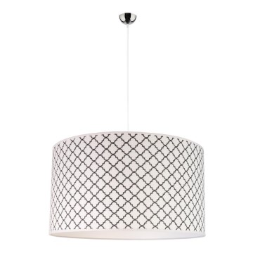 Duolla - Candeeiro suspenso MAROKO 1xE27/40W/230V diâmetro 45 cm branco/preto