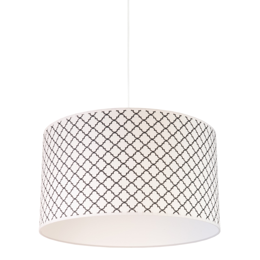 Duolla - Candeeiro suspenso MAROKO 1xE27/40W/230V diâmetro 45 cm branco/preto